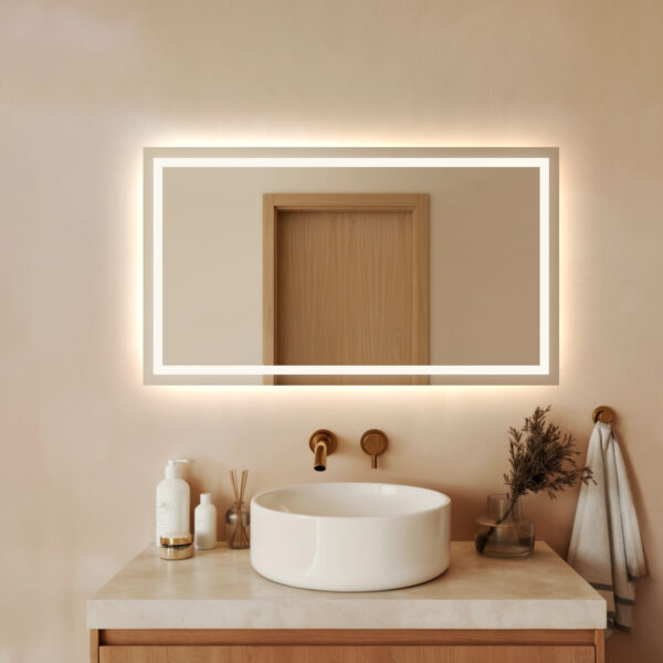 (Wyprzedaż) Lustro LED AMOS - Prostokątne sz 900mm x wys 700mm
