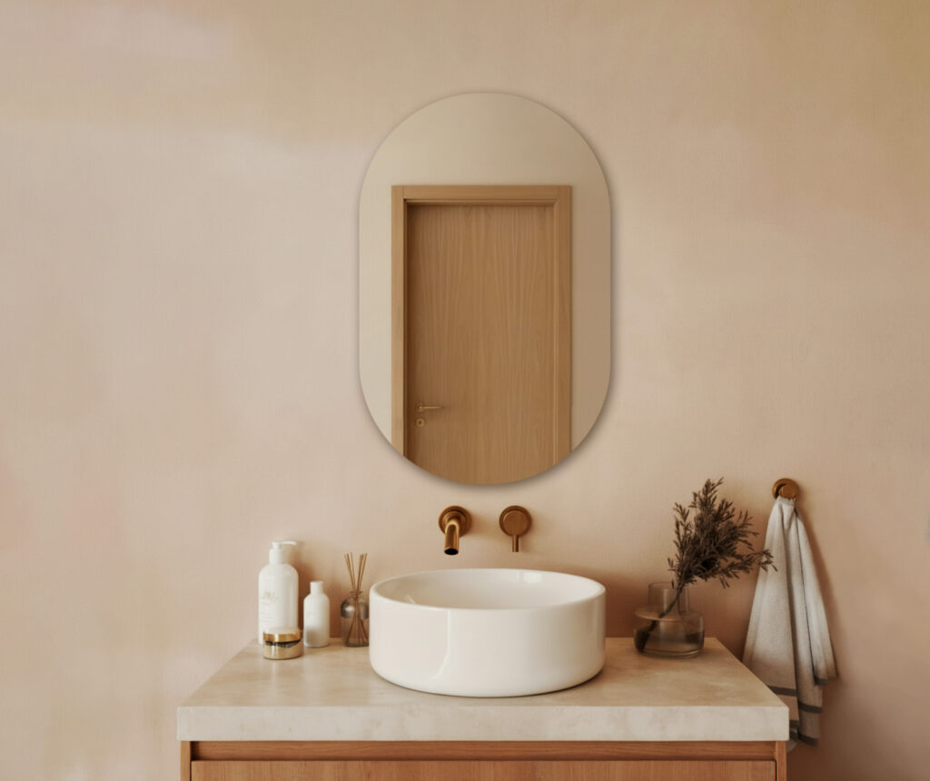 Lustro - Owalne łazienkowe bez podświetlenia