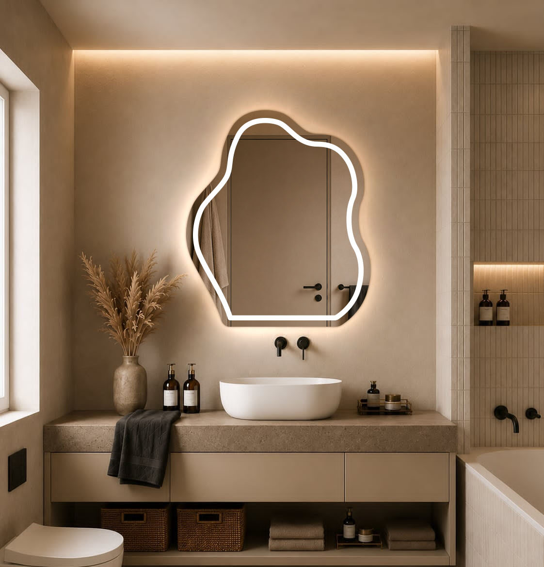 Lustro LED AMOS nieregularny organiczny kształt Model 7