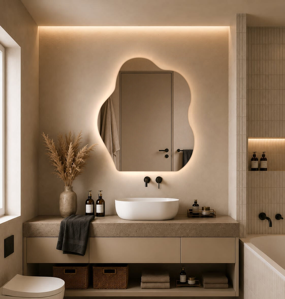 Lustro LED IZMAEL nieregularny organiczny kształt Model 7