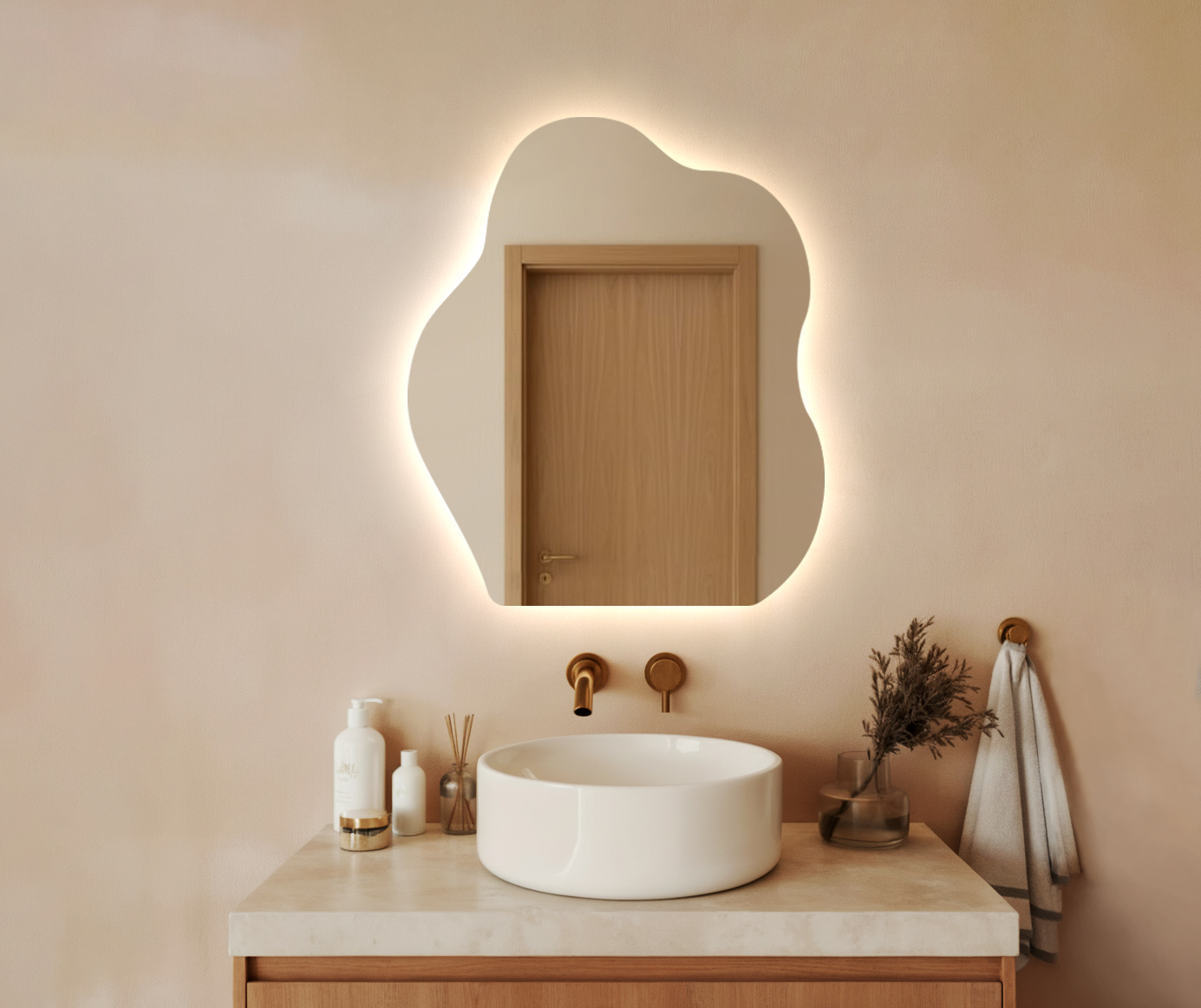 Lustro LED IZMAEL nieregularny organiczny kształt Model 7